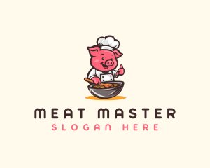 Pork Pig Culinary logo design