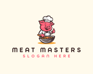 Pork Pig Culinary logo design