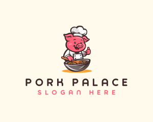 Pork Pig Culinary logo design