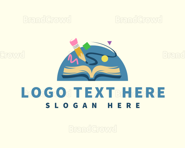 Kindergarten Pencil Book Logo