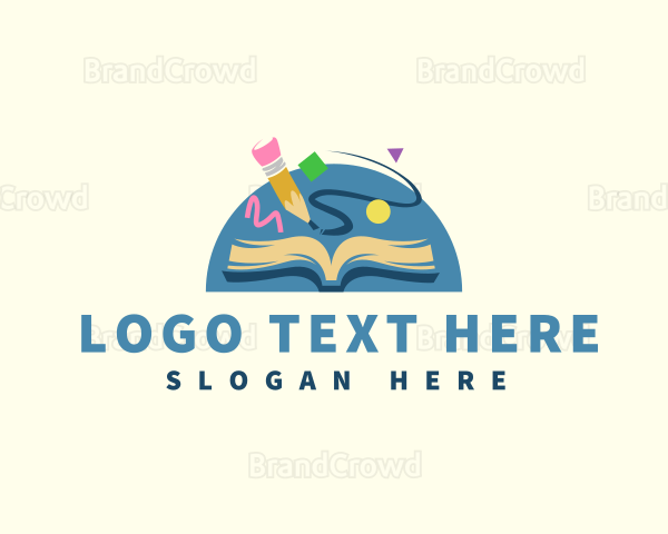 Kindergarten Pencil Book Logo