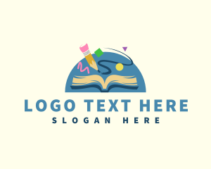 Shapes - Kindergarten Pencil Book logo design