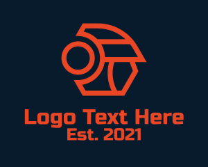 Fiction - Red Cyborg Robot logo design