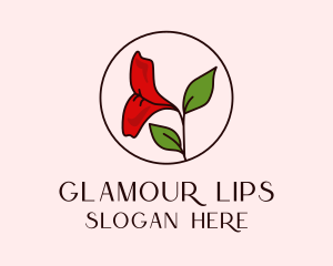 Lily Flower Lips logo design