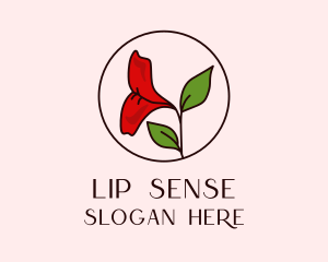 Lip - Lily Flower Lips logo design