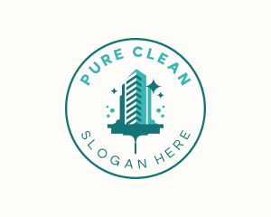 City Cleaning Wiper logo design