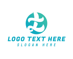 Hg - Modern T Script logo design