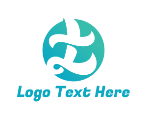 Script - Modern T Script logo design