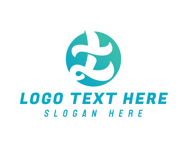 Badge - Modern T Script logo design