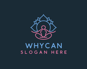 Relax - Yoga Lotus Meditation logo design