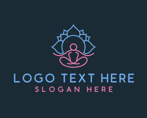 Yoga Lotus Meditation Logo