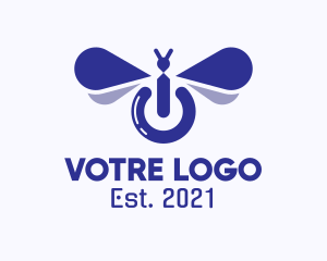 Blue - Insect Power Switch logo design