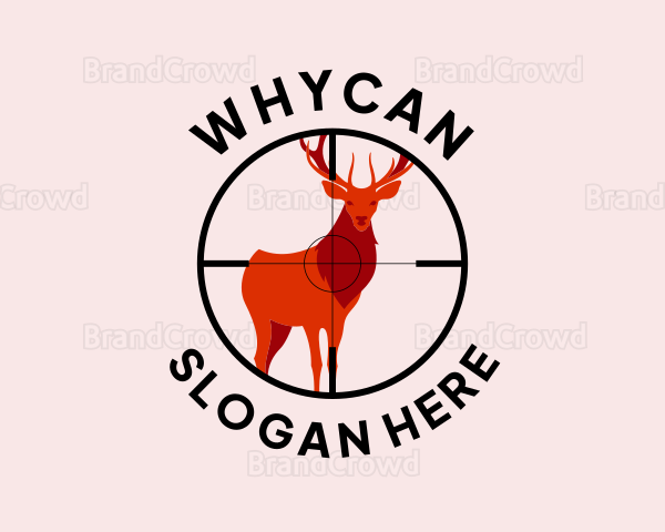 Deer Hunt Crosshair Logo
