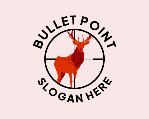 Firearm - Deer Hunt Crosshair logo design