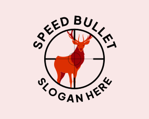 Bullet - Deer Hunt Crosshair logo design