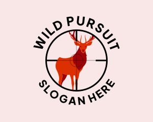 Deer Hunt Crosshair logo design