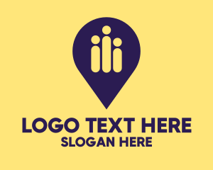 Person - Traveler Location Pin logo design