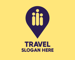Traveler Location Pin logo design