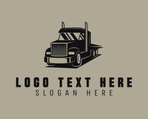 Truck - Haulage Courier Truck logo design