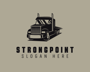 Distribution - Haulage Courier Truck logo design