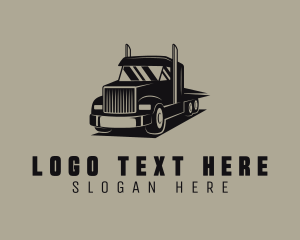 Courier - Haulage Courier Truck logo design