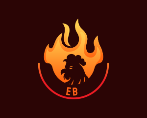 Cuisine - Hot Flame Chicken logo design