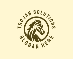 Trojan - Equestrian Horse Stallion logo design