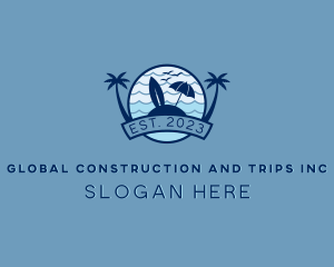 Beach Vacation Trip logo design