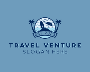 Trip - Beach Vacation Trip logo design