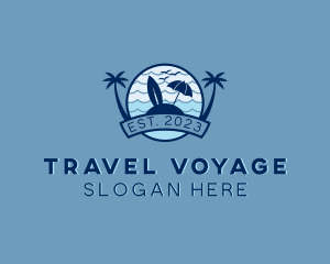 Trip - Beach Vacation Trip logo design