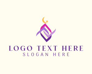 Middle Eastern - Muslim Temple Dome logo design