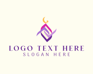 Worship - Muslim Temple Dome logo design