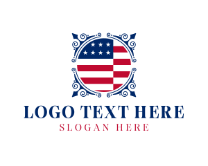 Heritage - American USA Heritage logo design