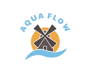 Flow - Agriculture Ranch Windmill logo design
