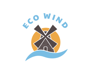 Agriculture Windmill Farm logo design