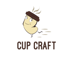 Coffee Cup Cartoon logo design