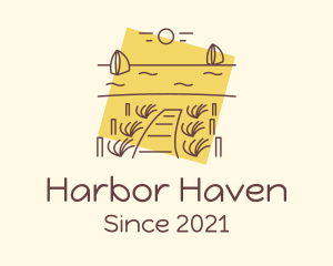 Harbor - Seaside Dock Landscape logo design