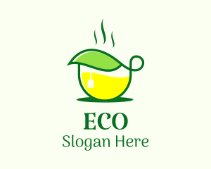 Hot Tea Leaf Cup Logo