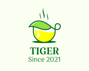 Gourmet Tea - Hot Tea Leaf Cup logo design