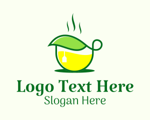 Hot Tea Leaf Cup Logo