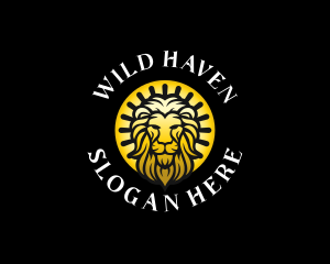 Luxurious Wild Lion logo design