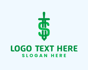 Dollar - Sword Money Dollar logo design