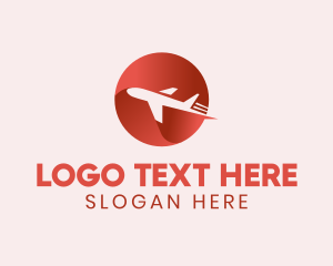 Airplane - Gradient Airline Plane Flight logo design