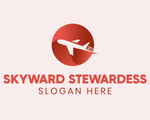 Gradient Airline Plane Flight logo design