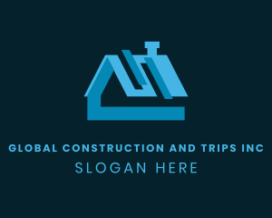 House Builder Construction logo design