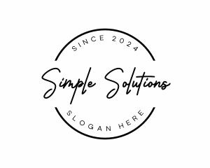 Simple Signature Business logo design