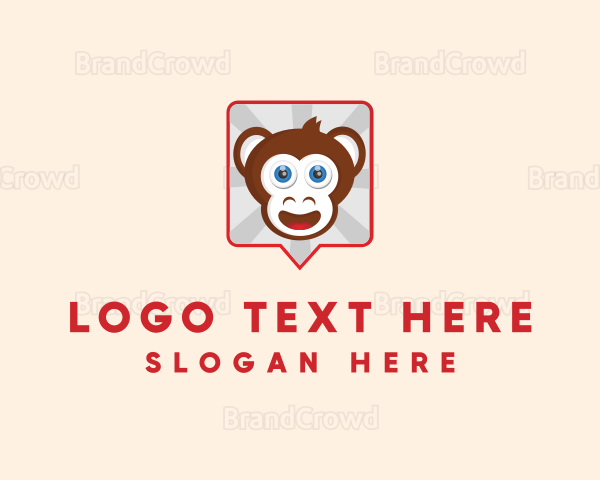 Monkey Chat Bubble Logo