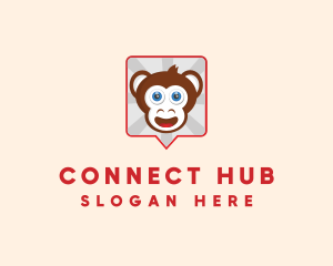 Contact - Monkey Chat Bubble logo design