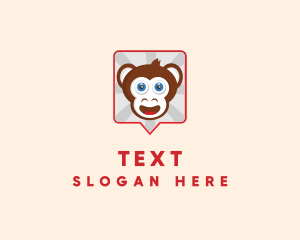 Monkey Chat Bubble logo design