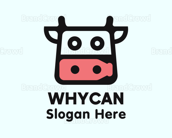 Cow Milk Head Logo